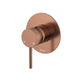 Fienza Kaya Wall Mixer Large Round Plate Brushed Copper 228101CO-3