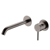 Fienza Kaya Basin/Bath Wall Mixer Dress Kit Set Round Plates 200mm Outlet Lead Free Gunmetal D228104GM-200-LF