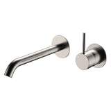 Fienza Kaya Up Basin/Bath Wall Mixer Dress Kit Set Round Plates 200mm Outlet Lead Free Chrome D228118-200-LF