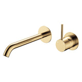 Fienza Kaya Up Basin/Bath Wall Mixer Dress Kit Set Round Plates 200mm Outlet Lead Free Urban Brass D228118UB-200-LF