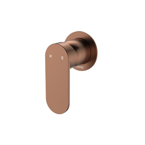 Fienza Empire Slim Wall Mixer Round Plate Dress Kit Lead Free Brushed Copper D234101CO-2-LF