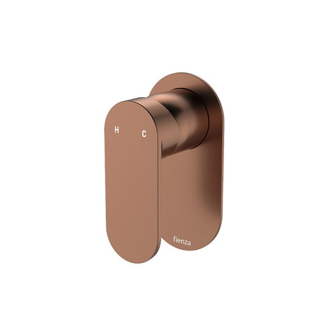 Fienza Empire Slim Wall Mixer Oval Plate Dress Kit Lead Free Brushed Copper D234101CO-LF