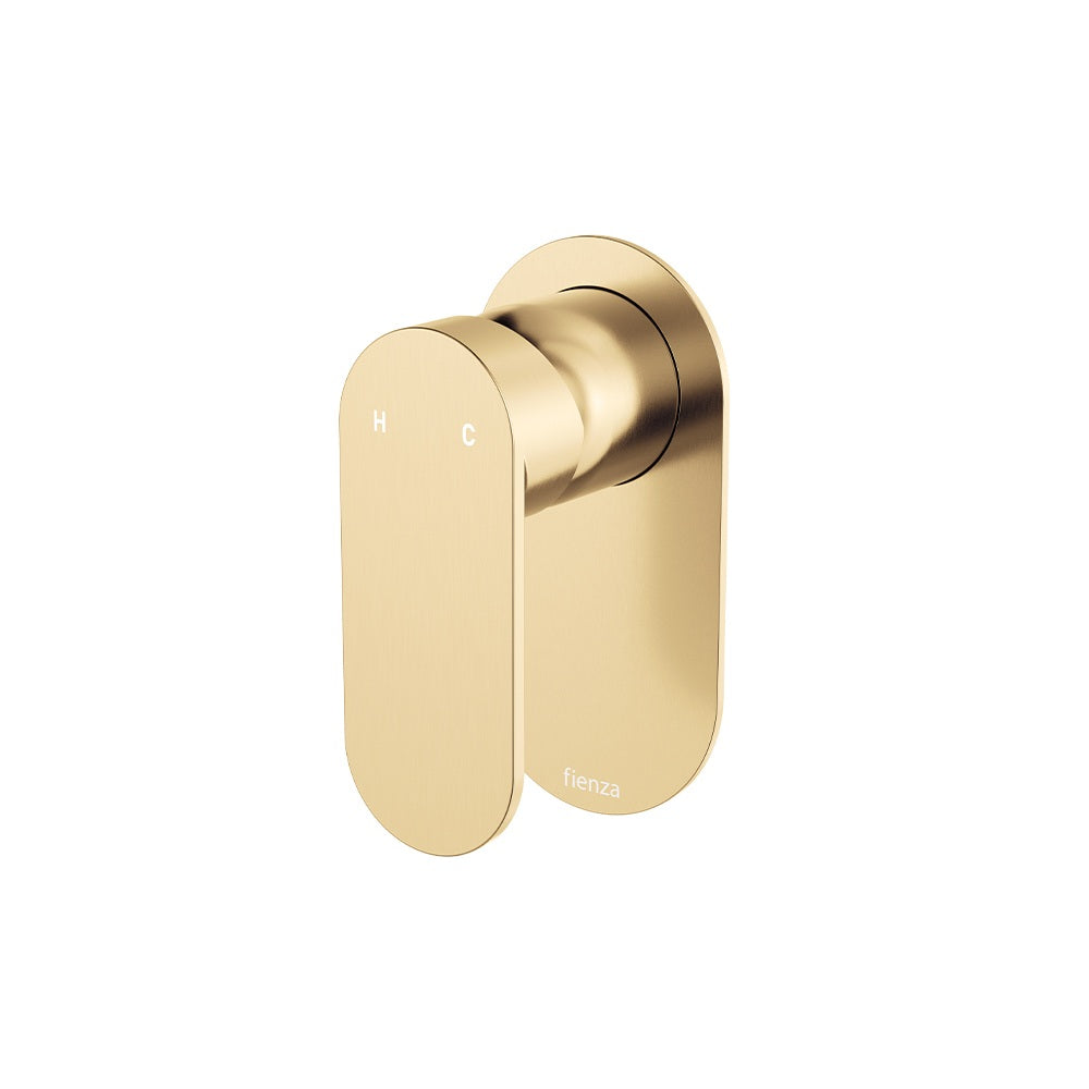 Fienza Empire Slim Wall Mixer Oval Plate Dress Kit Lead Free Urban Brass D234101UB-LF