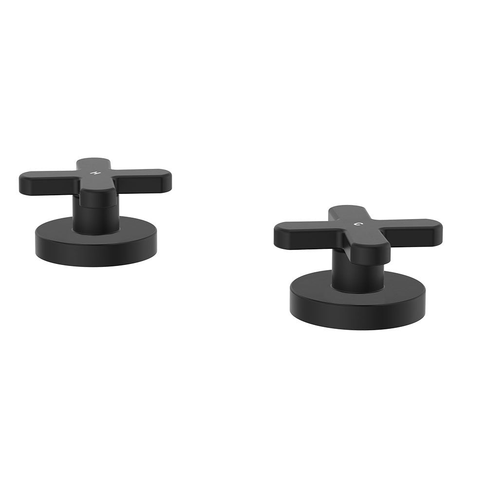 Fienza Kaya Cross Hob Taps Lead Free Matte Black D343100B-LF