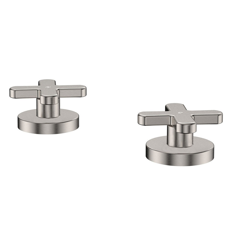 Fienza Kaya Cross Hob Taps Lead Free Brushed Nickel D343100BN-LF