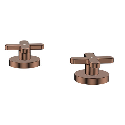 Fienza Kaya Cross Hob Taps Lead Free Brushed Copper D343100CO-LF