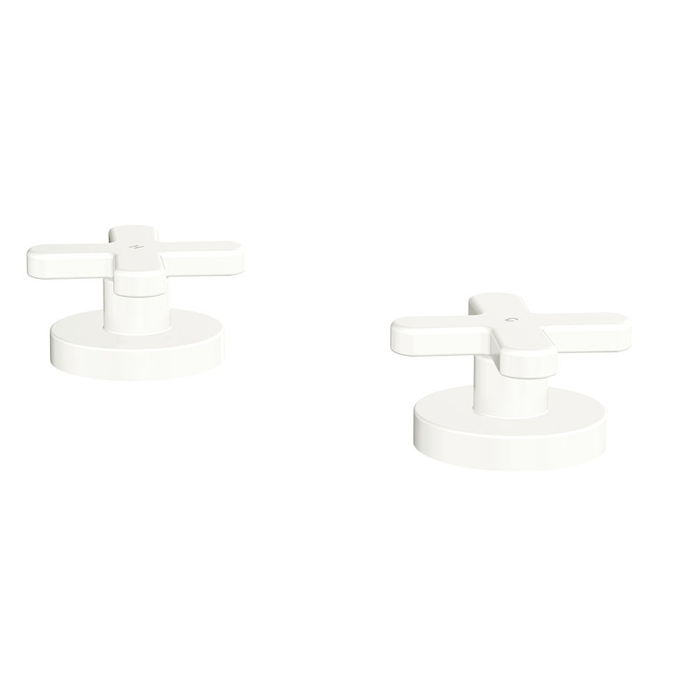 Fienza Kaya Cross Hob Taps Lead Free Matte White D343100MW-LF