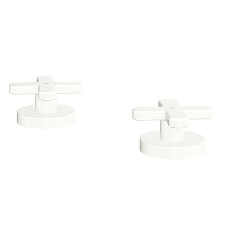 Fienza Kaya Cross Hob Taps Lead Free Matte White D343100MW-LF