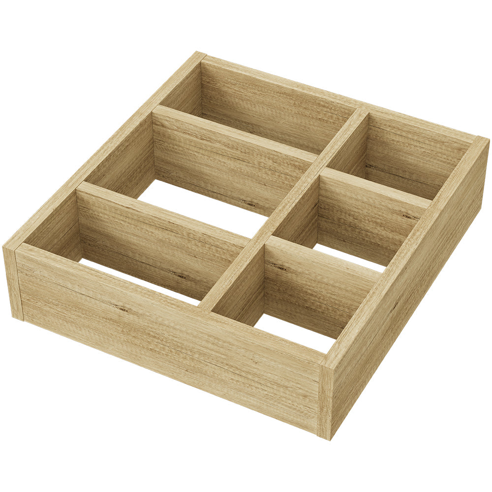 Fienza Large Drawer Organiser 322x299x80mm (Suits Empire 1200/1500 Pill Cabinets) Scandi Oak 1pce DRAWERORGS-LGE