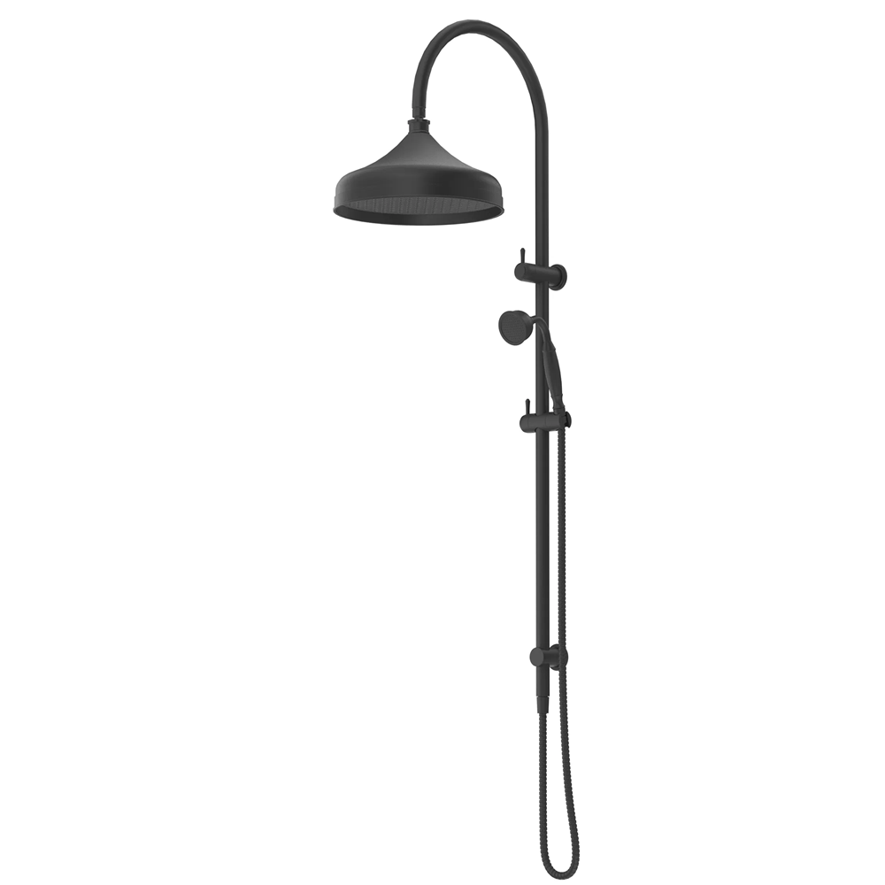 Bella Vista Mica Heritage Dual Shower Rail Black DSH-4-1H-BLK