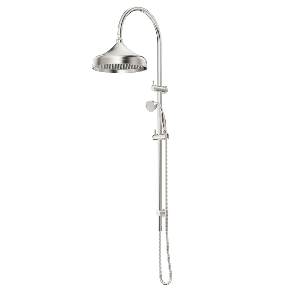 Bella Vista Mica Heritage Dual Shower Rail Brushed Nickel DSH-4-1H-BN