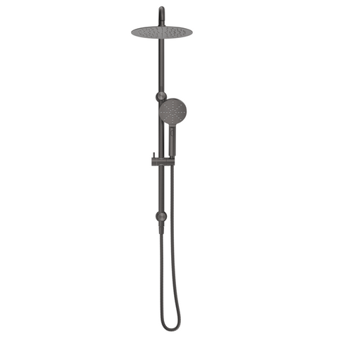Bella Vista Mica Dual Shower Rail Gunmetal DSH-R-1H-GM