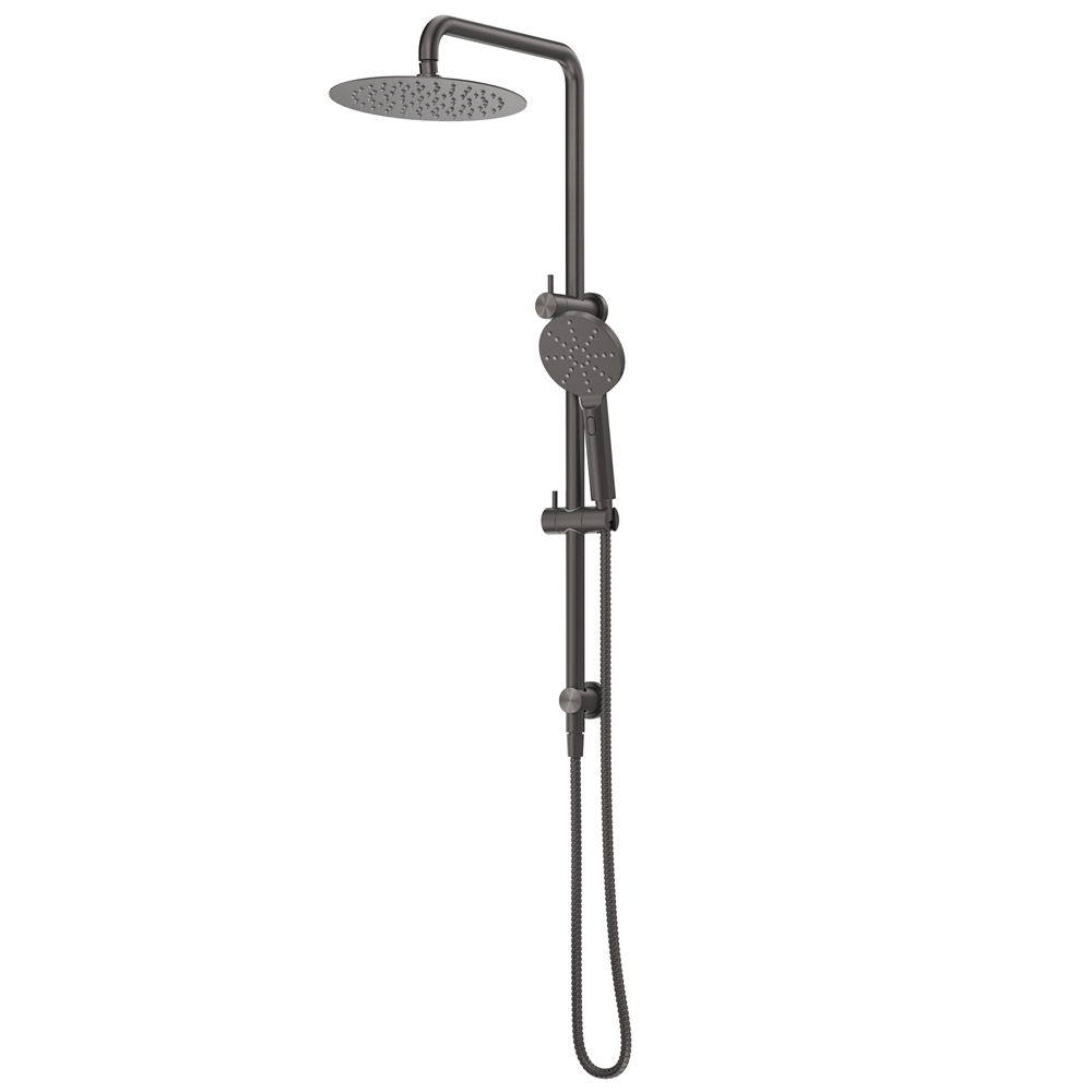 Bella Vista Mica Dual Shower Rail Gunmetal DSH-R-1H-GM