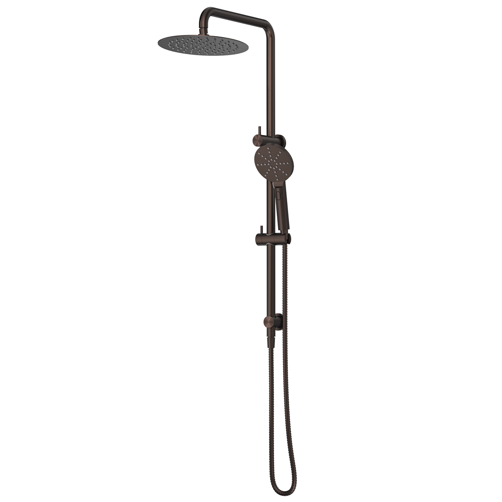 Bella Vista Mica Dual Shower Rail Dusk Bronze DSH-R-1H-DB