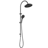 Bella Vista Mica Fluted Gooseneck Dual Shower Rail Gunmetal DSH-R-6H-NR-GM