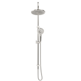 Bella Vista Mica Gooseneck Dual Shower Rail Brushed Nickel DSH-R-6H-BN