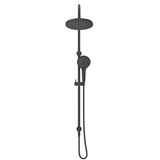 Bella Vista Mica Gooseneck Dual Shower Rail Black DSH-R-6H-BLK