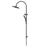 Bella Vista Mica Gooseneck Dual Shower Rail Gunmetal DSH-R-6H-GM