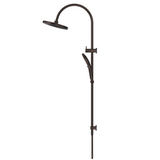 Bella Vista Mica Fluted Gooseneck Dual Shower Rail Dusk Bronze DSH-R-6H-DB