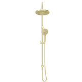 Bella Vista Mica Gooseneck Dual Shower Rail French Gold DSH-R-6H-FG