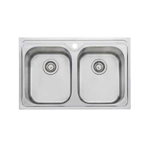 Oliveri Diaz Double Bowl Universal Sink Stainless Steel DZ23TU