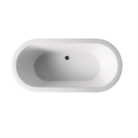Decina Cool Freestanding Bath 1500mm w/Overflow White CO1500WIO