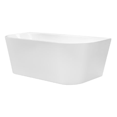 Decina Alegra Back to Wall Freestanding Bath 1500mm White AG1500WAU
