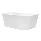 Decina Alegra Back-To-Wall Freestanding Bath 1700mm w/ Integrated Overflow White AG1700WIO