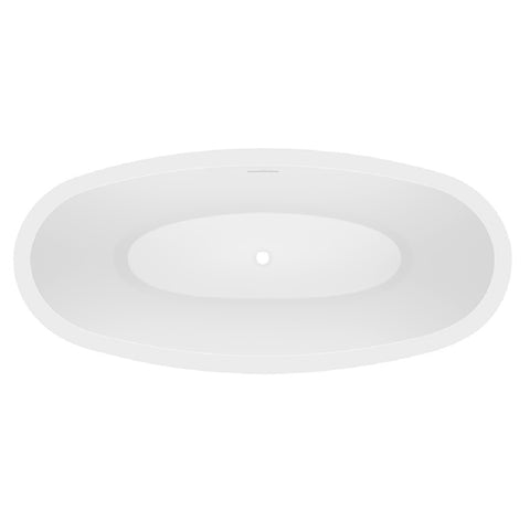 Decina Sheraton Freestanding Bath 1595mm w/Overflow White SH1600WIO