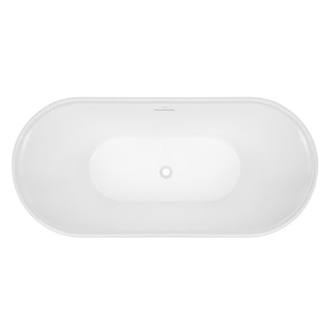 Decina Regent Freestanding Bath 1700mm with Overflow White RE1700WIO