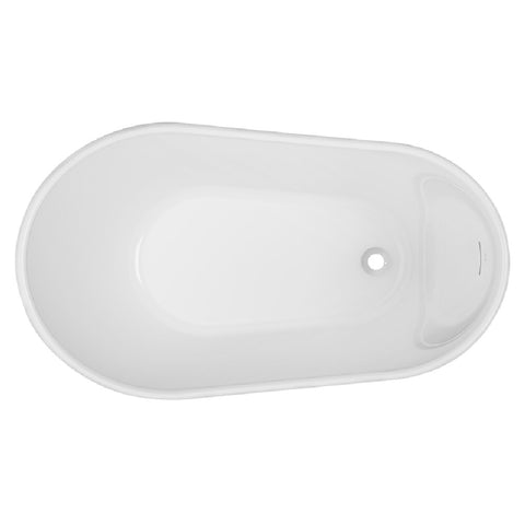 Decina Cosmo Soaker Freestanding Bath 1300mm with Overflow White CO1300WIO