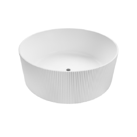 Decina Verticali Round Freestanding 1500mm Bath Matte White VER1500RMW