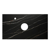Otti Byron Wall Hung Vanity 750mm (No Taphole) Black Oak / Empire Black Top BY750BST-EB-NTH