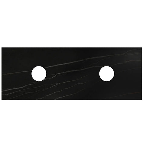 Otti Byron Wall Hung Vanity 1500mm (No Taphole) Natural Oak / Empire Black Top BY1500NST-EB-NTH