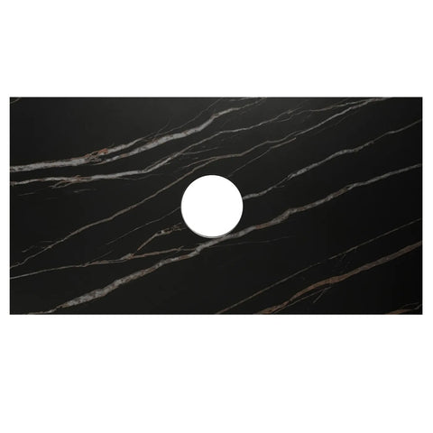 Otti Byron Wall Hung Vanity 600mm w/ Undermount Basin Natural Oak / Empire Black Top BY600NST-EB-UB