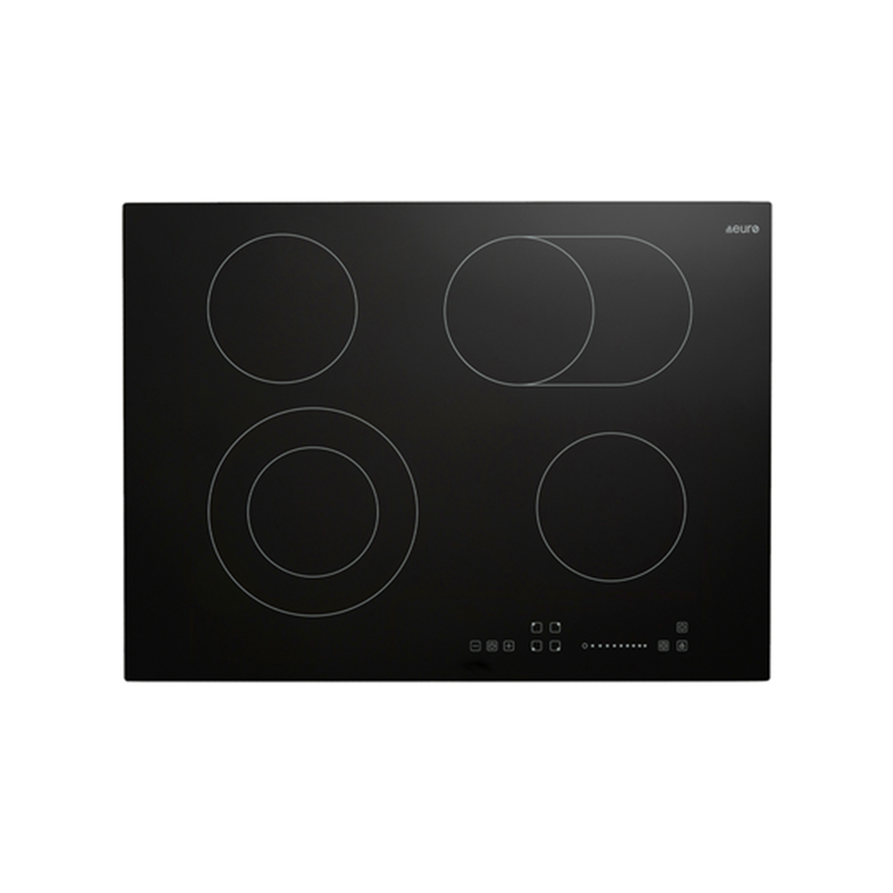 Euro Appliances Electric Cooktop Touch Control 70cm 6 Zone Black Glass ECT70C63
