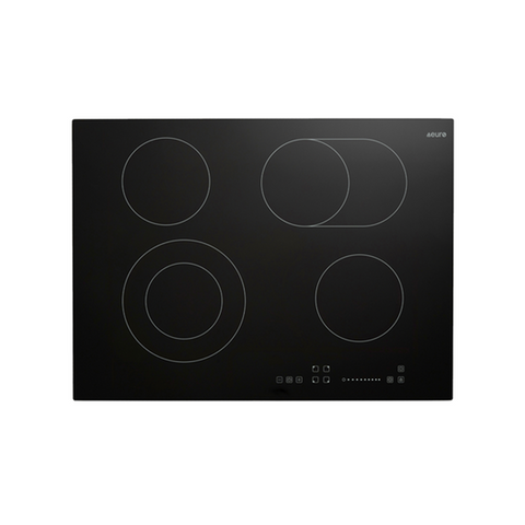 Euro Appliances Electric Cooktop Touch Control 70cm 6 Zone Black Glass ECT70C63