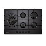 Euro Appliances Gas On Glass Cooktop Wok 75cm Black Glass ECT750GBK2