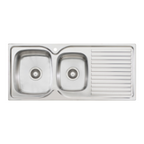 Oliveri Endeavour 1 & 3/4 Bowl Sink & Drainer 1080mm Topmount (Left Hand Bowl) Stainless Steel EE11