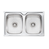 Oliveri Endeavour Double Bowl Sink 770mm Topmount Stainless Steel EE64