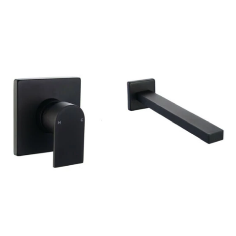 Vito Bertoni Eeva Wall Basin / Bath Set 220mm Matte Black 31332WS6