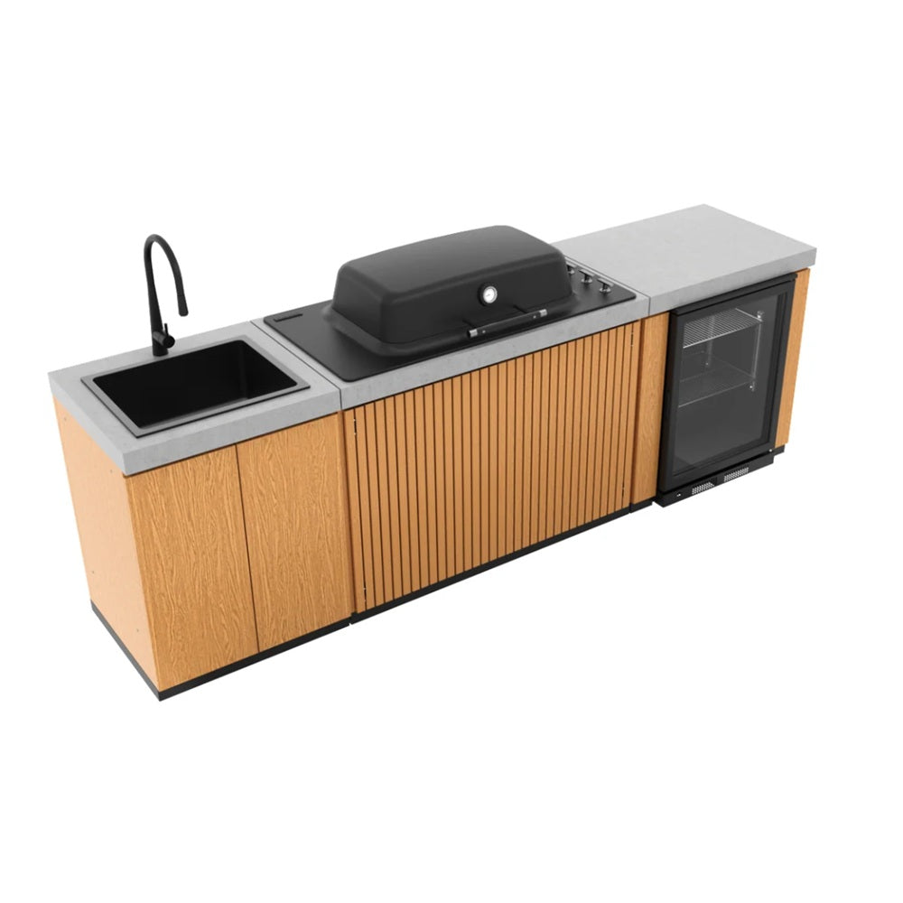 Everdure Seabreeze Built In Furnace Module Sink Module & Beverage Cooler Timber Look EK3B1ASBIM
