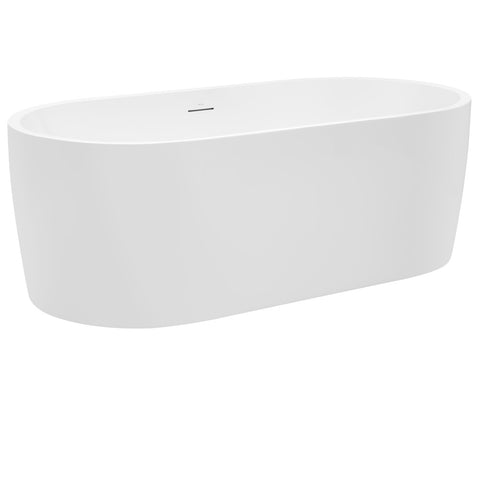 Decina Elisi Freestanding Bath 1700mm w/Overflow White EI1700WIO