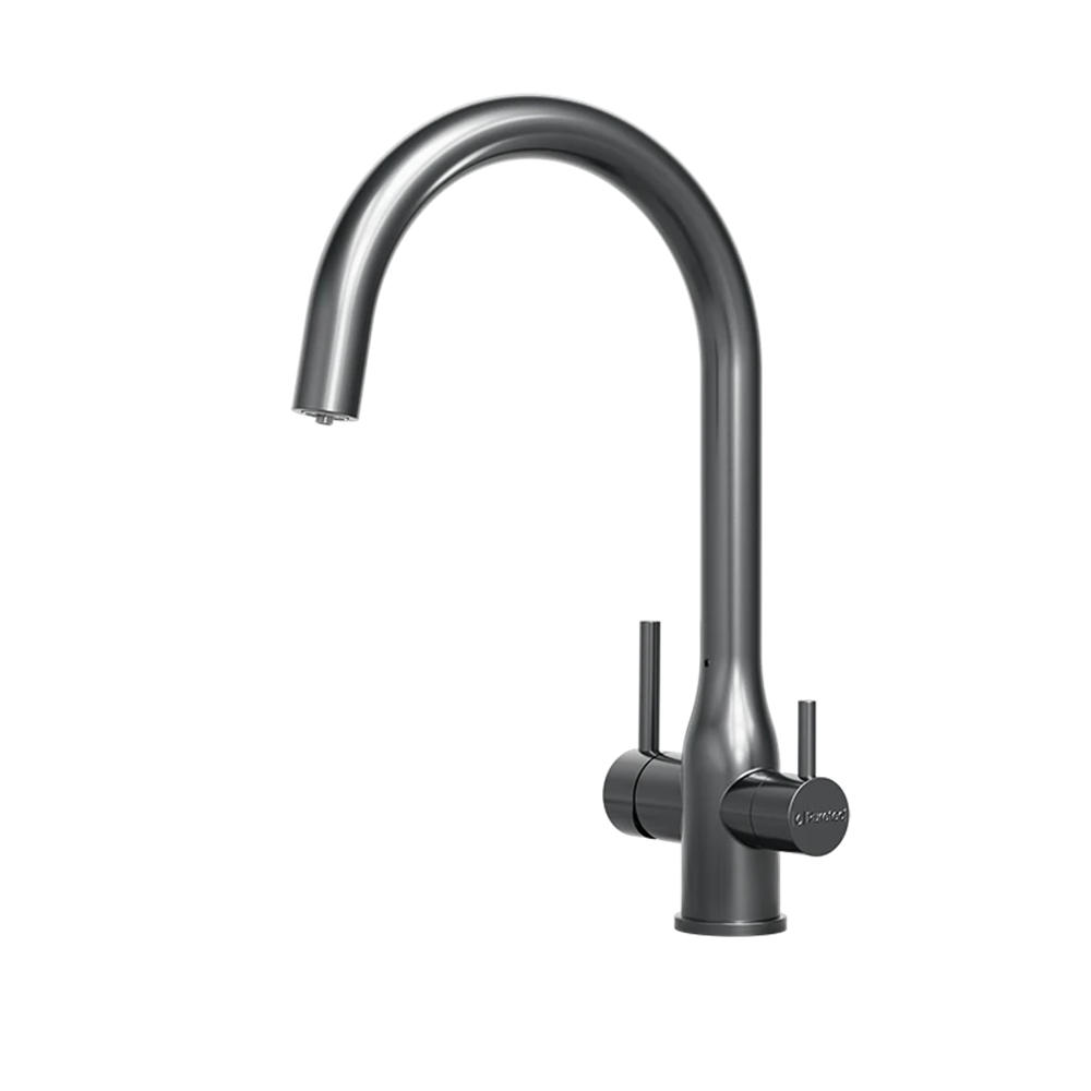 Puretec Tripla Elite 3 in 1 Gooseneck Mixer Tap Gunmetal ELITE-10GM-LF