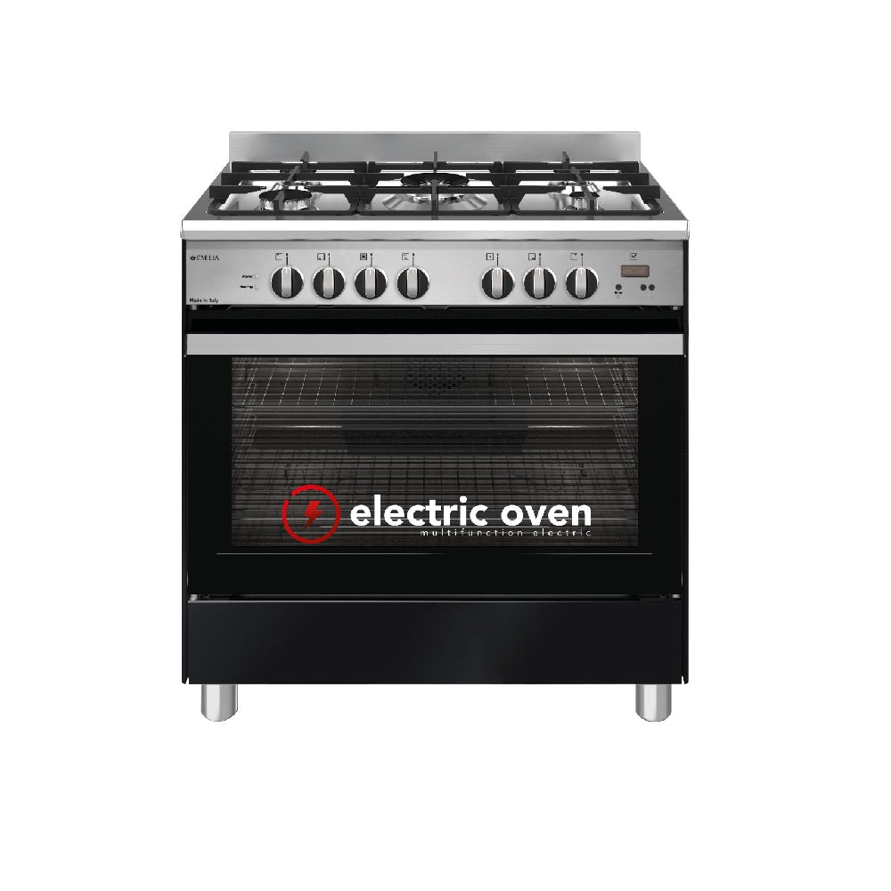 Emilia Freestanding Oven 80cm Dual Fuel cooker 5 Gas burners Electri