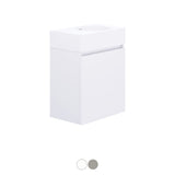 Fienza Encanto Wall Hung Vanity w/ Right Offset Bowl 470x300x590mm White EN47WR
