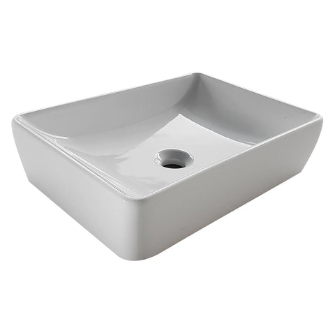 Argent Grace Rectangular Above Counter Basin 470mm (No Taphole) White EV32MUL00