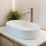 Amelie Deauville Above Counter Pill Basin 520x300x115mm (No Overflow) Matte White BDOKIN520AVB-MW
