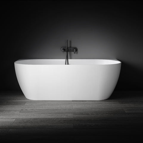 Kaskade Pure Eleni Back To Wall Bath 1700mm Matte White VX105-1700-NIK8699NA