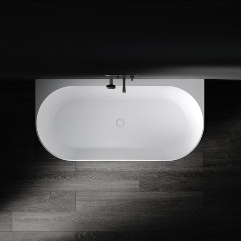 Kaskade Pure Eleni Back To Wall Bath 1700mm Matte White VX105-1700-NIK8699NA